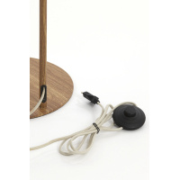 Vloerlamp hout print naturel+touw crème