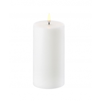 Uyuni Led Pillar Candle Nordic White 7,8 x 15,2 cm wit