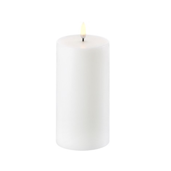 Uyuni Led Pillar Candle Nordic White 7,8 x 15,2 cm wit