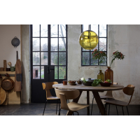 Form houten stoel met metalen poot naturel WOOOD