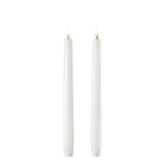 Uyuni Taper Dinerkaarsen Nordic White 2,3 x 20,5 cm set a 2