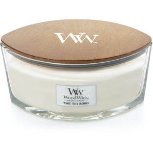 Woodwick White Tea & Jasmine Ellipse Candle