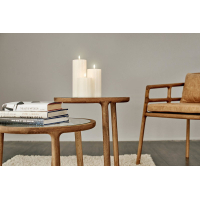 Uyuni Led Pillar Candle Nordic White 10,1 x 15,2 cm