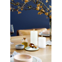 Uyuni Pillar Candle Nordic White 7,8 x 10 cm wit