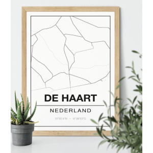 Ansichtkaart plattegrond De Haart