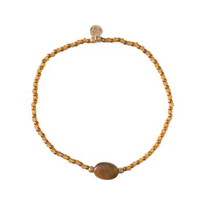 Winter Tiger Eye Gold Armband