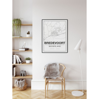 Ansichtkaart plattegrond Bredevoort