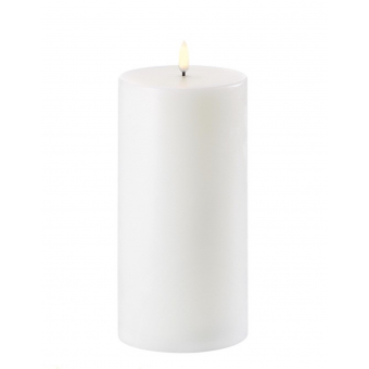 Uyuni Led Pillar Candle Nordic White 10,1 x 25 cm