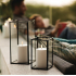 Uyuni Outdoor LED pillar candle, White, 7,8x12,7 cm 