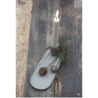 Kaarsenstandaard ovaal dusty green