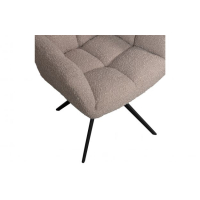 WOOOD Vinny Draaistoel met armleuning Bouclé Zand