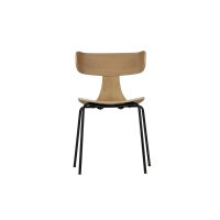 Form houten stoel met metalen poot naturel WOOOD