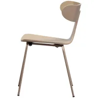 Form houten stoel metalen poot zand WOOOD