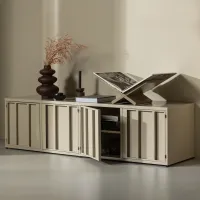 Level tv meubel metaal zand 44x160 cm