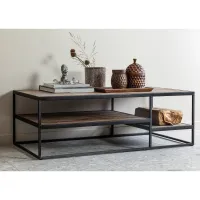 Vic salontafel hout/metaal 120 x 60 cm WOOOD