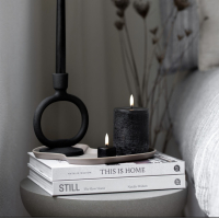 Uyuni LED theelicht, Plain Black, Smooth, 400+,4x2,5 cm (12/144)