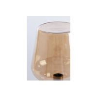Tafellamp Ø17x45,5 cm TONGA glas amber+antiek brons