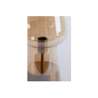 Tafellamp Ø17x45,5 cm TONGA glas amber+antiek brons