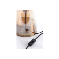Tafellamp Ø17x45,5 cm TONGA glas amber+antiek brons