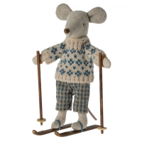 Maileg Winter mouse with ski set, Dad