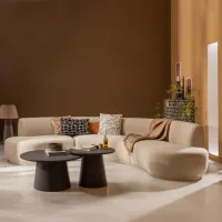 WOOOD Maan Salontafel MDF Donkerbruin 45xØ60 cm