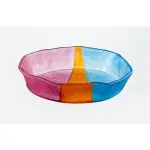 Artisano Glazen Schaalkom S 22x4 - Blauw Magenta Oranje