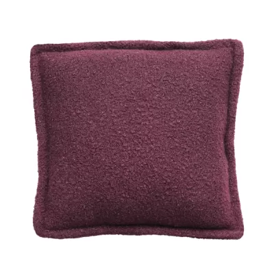 Kussen bouclé aubergine 55x55cm