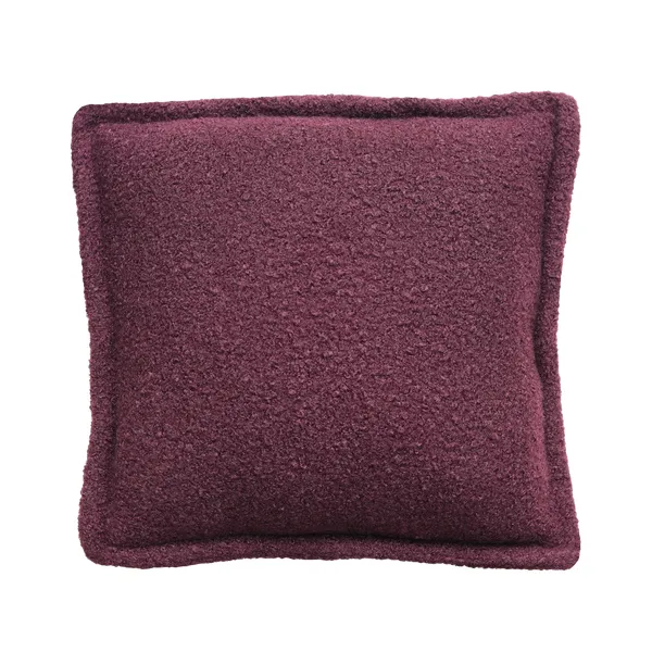 Kussen bouclé aubergine 55x55cm