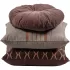 WOOOD Aziz Kussens Velvet Bruin/Naturel – Set van 3