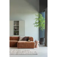 WOOOD Aziz Kussens Velvet Bruin/Naturel – Set van 3