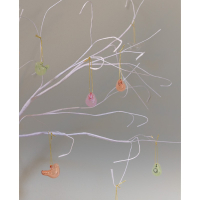 Glazen vogel ornamentjes