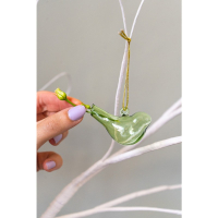 Glazen vogel ornamentjes