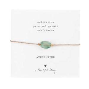 Edelsteen Kaart Aventurijn goud armband