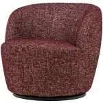 WOOOD Serra draaifauteuil bordeauxrood melange