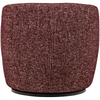 WOOOD Serra draaifauteuil bordeauxrood melange