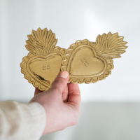 Brass hart voor aan de muur Ik hou van ons