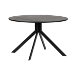 WOOOD Bruno eettafel rond MDF zwart doorsnee 120 cm