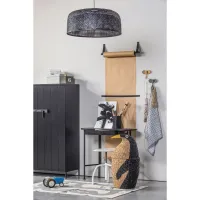 WOOOD Bruut 2-deurs kast grenen geborsteld diepzwart