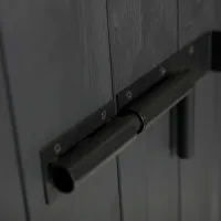 WOOOD Bruut 2-deurs kast grenen geborsteld diepzwart