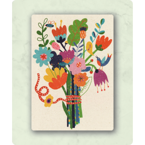 Postkaart Bos bloemen Claire van Heukelom