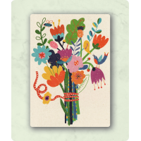 Postkaart Bos bloemen Claire van Heukelom