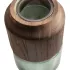 Vaas Celeste vaas glas/hout blauw/groen 23x14cm