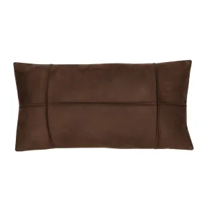 Kussen ruit suède dark chocolate 55x33cm