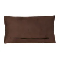 Kussen ruit suède dark chocolate 55x33cm