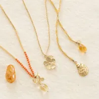 Paradise citrien goudkleurige ketting