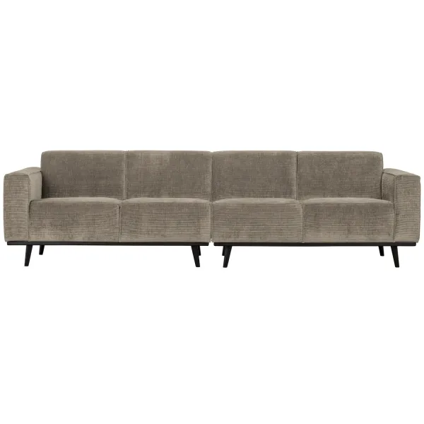 WOOOD Statement 4-zits bank 280 cm ribstof kleigrijs