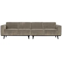 WOOOD Statement 4-zits bank 280 cm ribstof clay