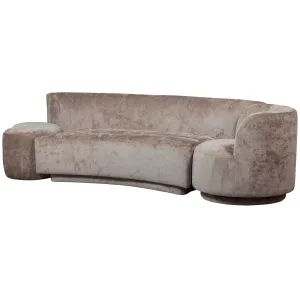 Combi-Populair: bankje + fauteuil + poef taupe