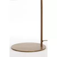 Tafellamp hout print naturel+touw crème