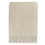 Beige double face recycled wool throw Malagoon
